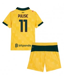 Günstige AC Milan Christian Pulisic #11 3rd trikot Kinder 2025-26 Kurzarm (+ Kurze Hosen)